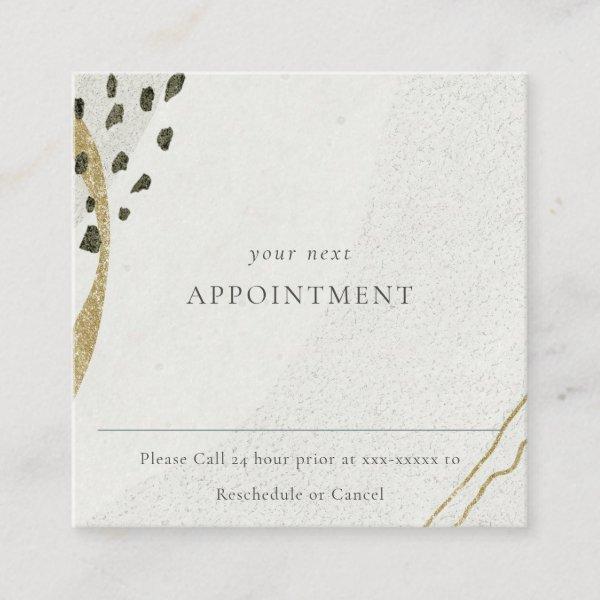Abstract Ivory Gold Stone Appointment Reminder Square