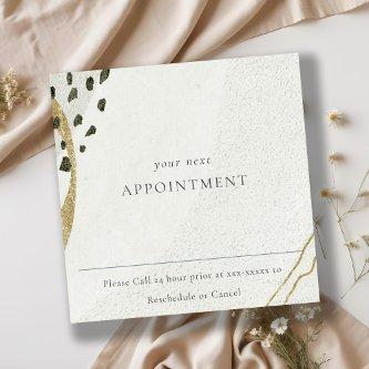 Abstract Ivory Gold Stone Appointment Reminder Square