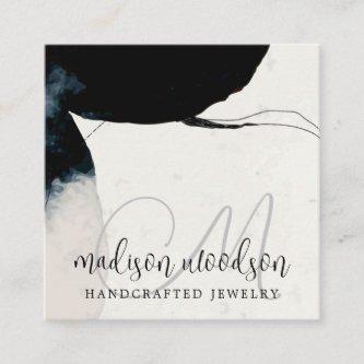 Abstract Jewelry Designer Monogrammed Square