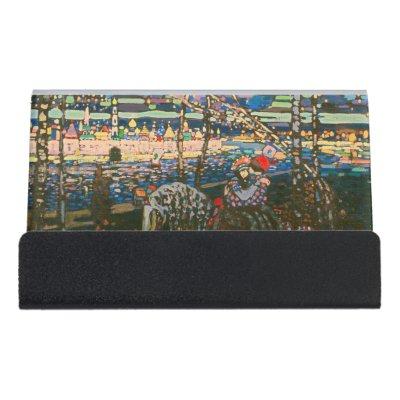 Abstract Kandinsky Riding Couple Colorful Desk  Holder