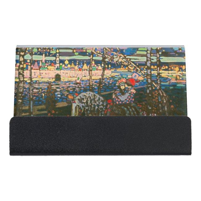 Abstract Kandinsky Riding Couple Colorful Desk Holder