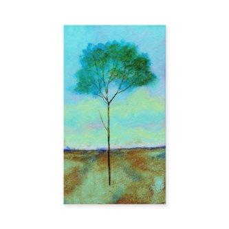 Abstract Landscape Art Lone Skinny Tree Painting