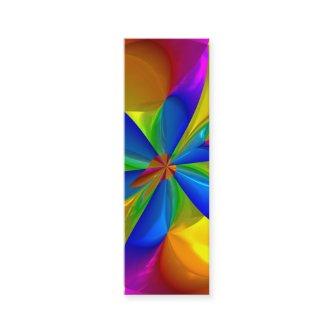 Abstract Metallic Flower Rainbow Color Swirl Mini