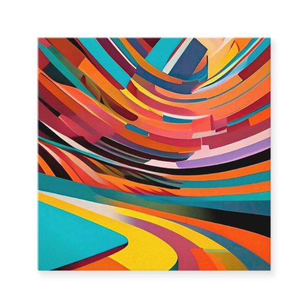 Abstract Modern Colorful Bright Pattern Bold Urban Square