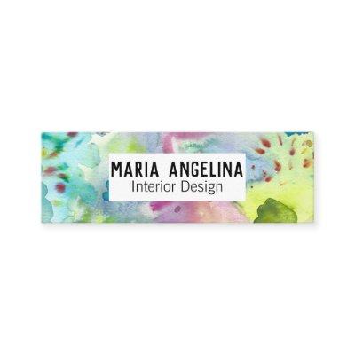 Abstract Modern COLORFUL Splashes Watercolor Mini