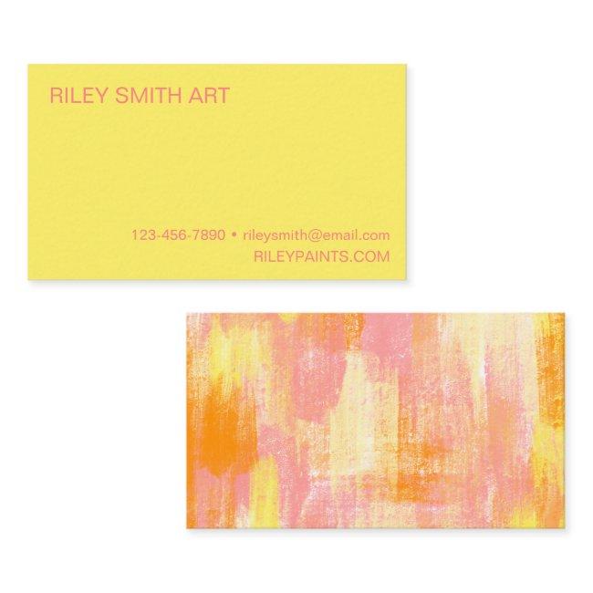 Abstract Modern Orange Yellow Pink Unique