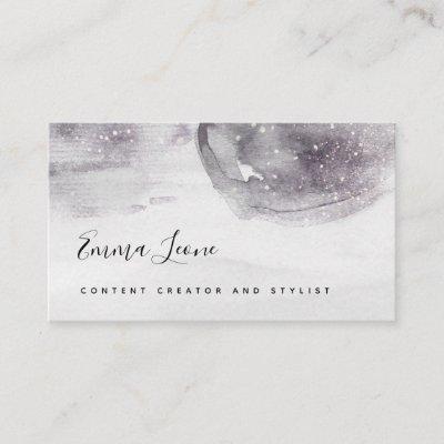 Abstract Monochrome Gray Watercolor | Rose Gold