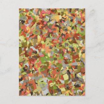 Abstract Multicolored Design for Clothes and Decor Holiday Postcard