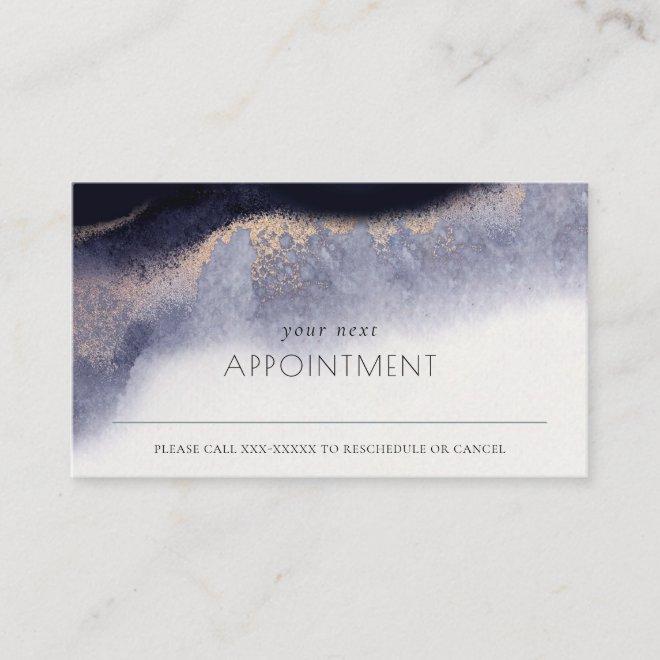 Abstract Navy Black Gold Watercolor Appointment