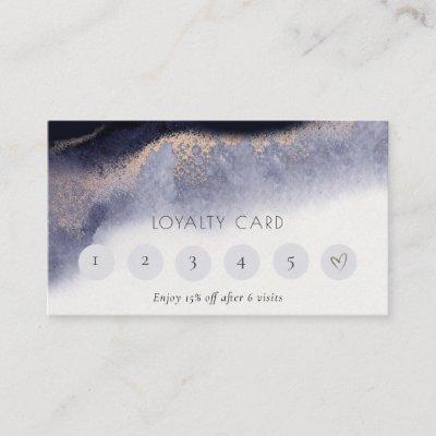 Abstract Navy Gold Watercolor 6 Punch Loyalty