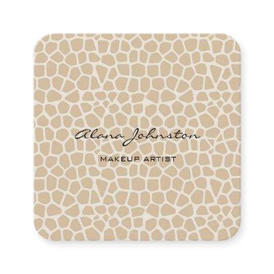 Abstract Neutral Animal Print Makeup Artist Square