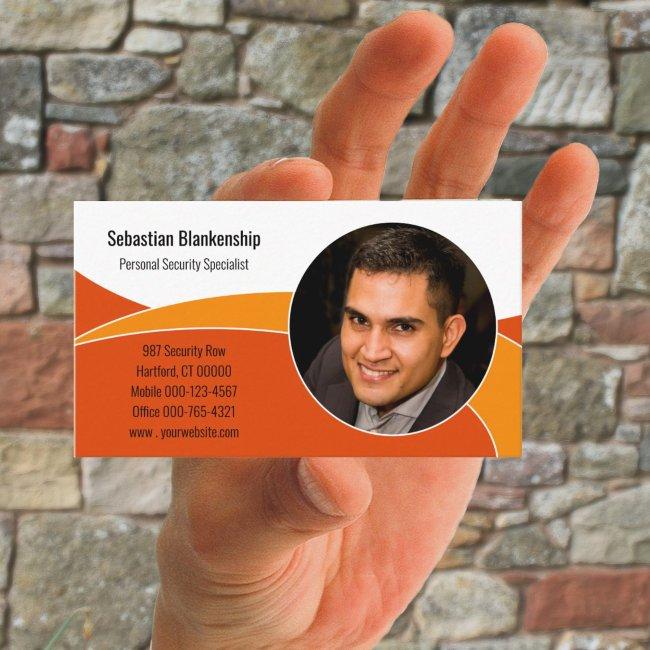 Abstract Orange Security Professional Custom Photo