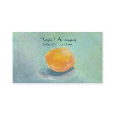 Abstract Orange Sphere Still Life in Watercolor