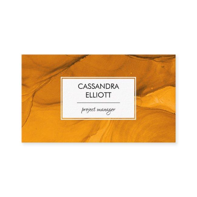Abstract Orange Unique Alcohol Ink Liquid Art