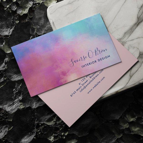 Abstract Pastel Pink Turquoise
