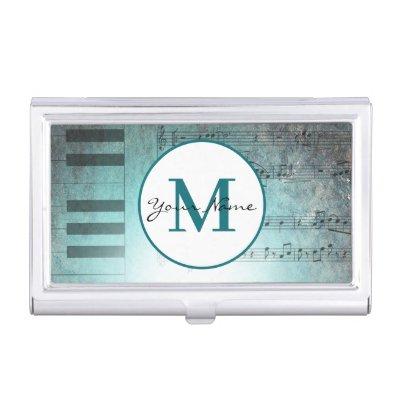 Abstract Piano Sheet Music Monogram Customized  Case