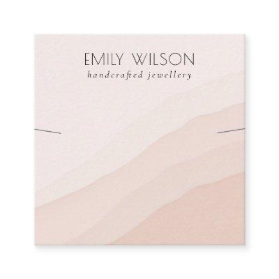 Abstract Pink Blush Waves Necklace Band Template Square