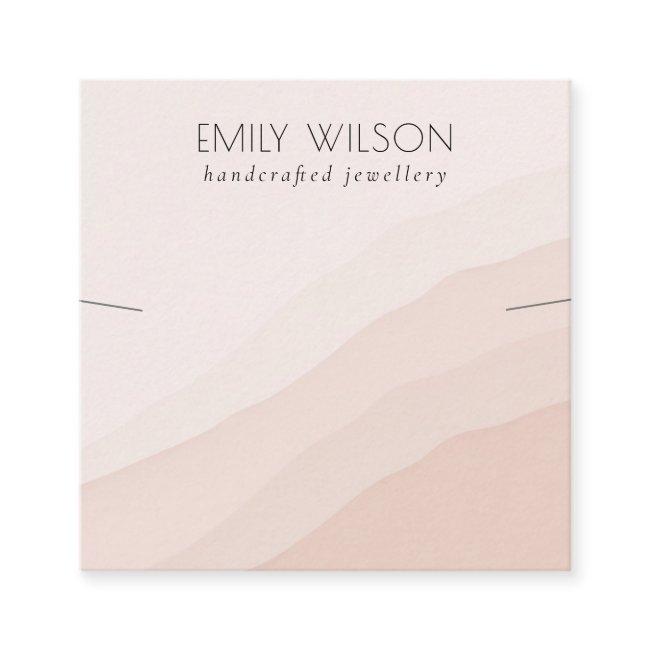 Abstract Pink Blush Waves Necklace Band Template Square
