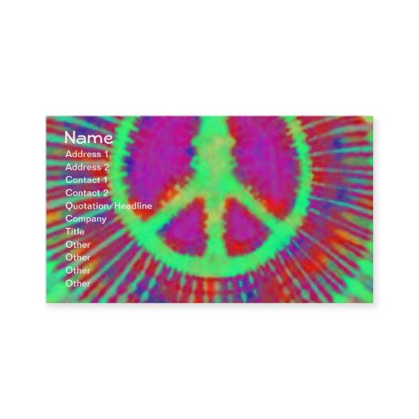 Abstract Psychedelic Tie-Dye Peace Sign