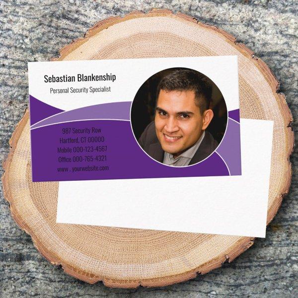 Abstract Purple Security Professional Custom Photo