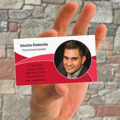 Abstract Red Security Professional Custom Photo