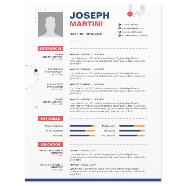 Abstract Resume, CV + Letter