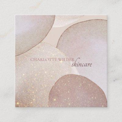 Abstract Rose Gold Watercolor Skincare Esthetician Square