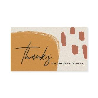 ABSTRACT RUST ORANGE KRAFT SCANDI THANK YOU LOGO