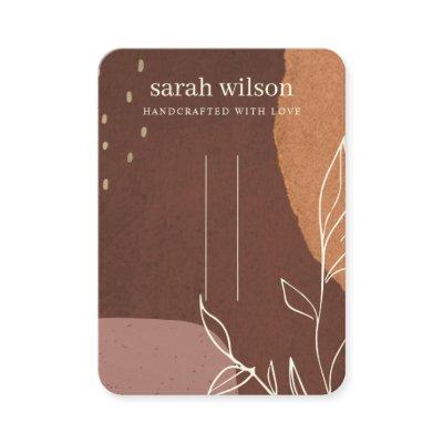 Abstract Rust Orange Leafy Hairclips Pin Display