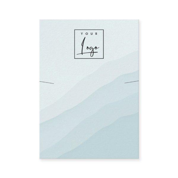 Abstract Sky Blue Waves Necklace Band Logo Display