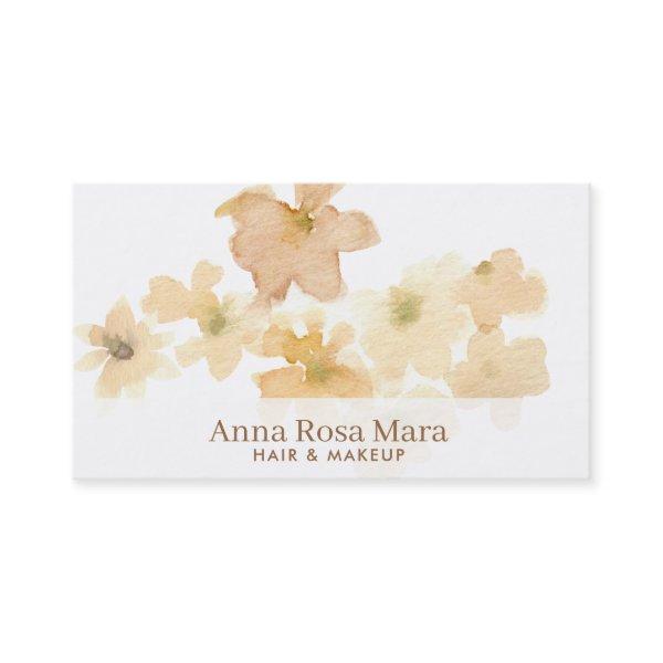 *~* Abstract Soft Peach Beige Floral Watercolor