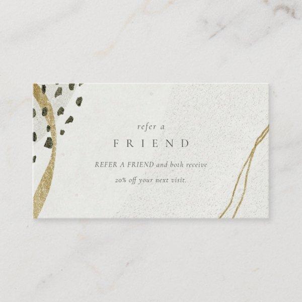 Abstract Stone Grey Ivory Gold Refer A Friend