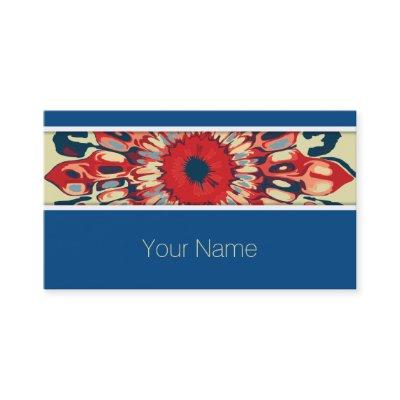 Abstract SUN FLOWER - red blue + your backgr.