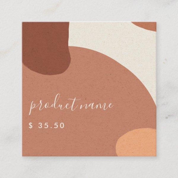 ABSTRACT TERRACOTTA RED KRAFT SCANDI PRICE TAG