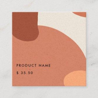 ABSTRACT TERRACOTTA RED KRAFT SCANDI PRICE TAG