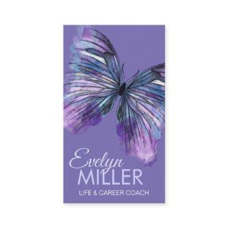 Abstract watercolor ink butterfly
