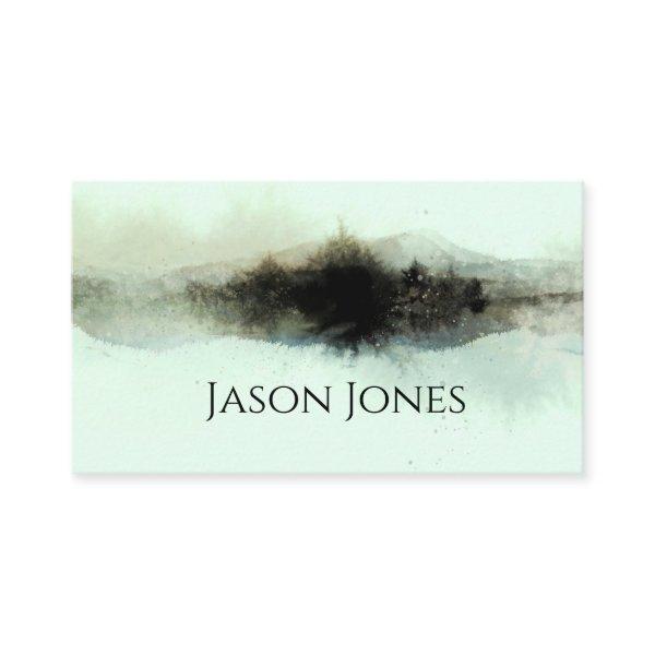 abstract watercolor mountain landscape artistic