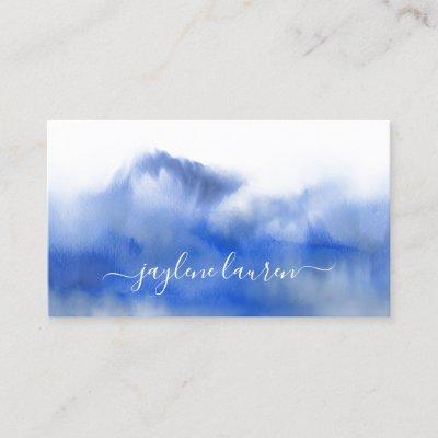Abstract Watercolor Navy Blue