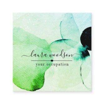 Abstract Watercolor Shapes Square