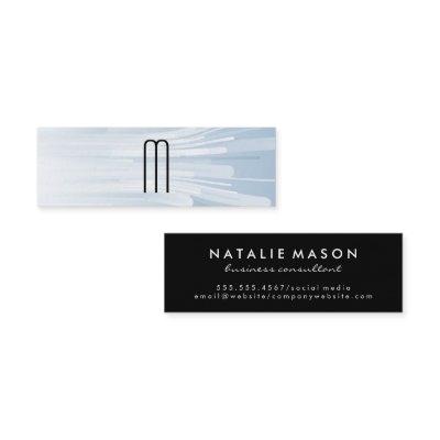 Abstract White Blue Hues Background | Monogram Mini