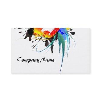 Abstract Wild Parrot Paint Splatters