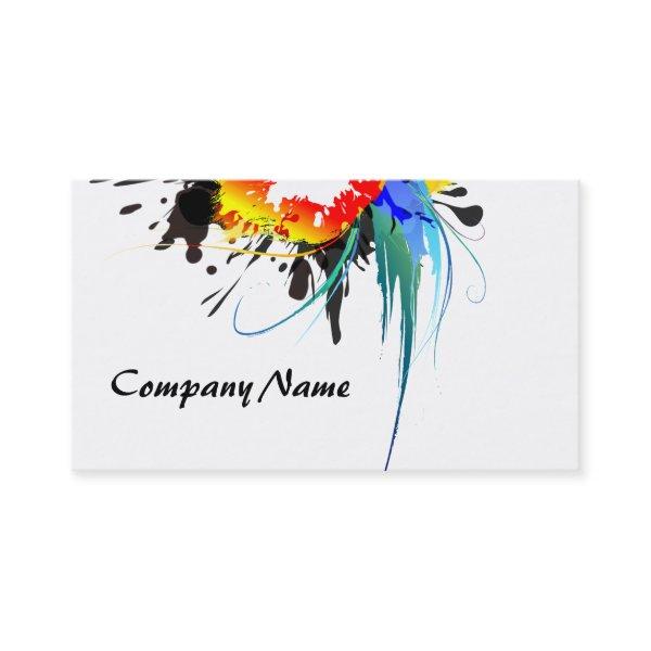 Abstract Wild Parrot Paint Splatters