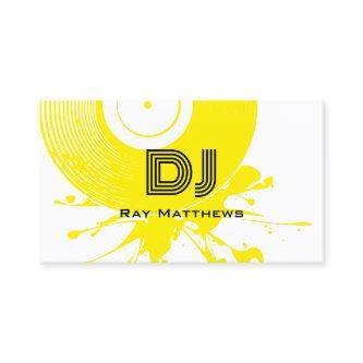 Abstract Yellow Disc DJ Music Producer