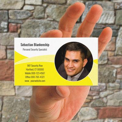 Abstract Yellow Security Professional Custom Photo