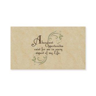 Abundant Opportunities Affirmation /