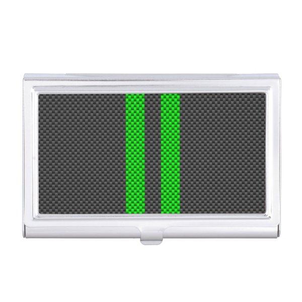 Accent Green Carbon Fiber Style Racing Stripes  Holder