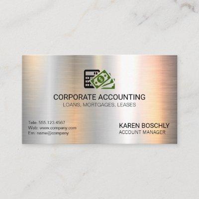 Accounting | Money Icon | Silver Metallic
