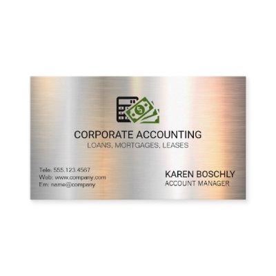 Accounting | Money Icon | Silver Metallic