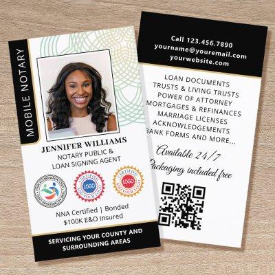 Accreditation Notary Public Photo QR Code Black