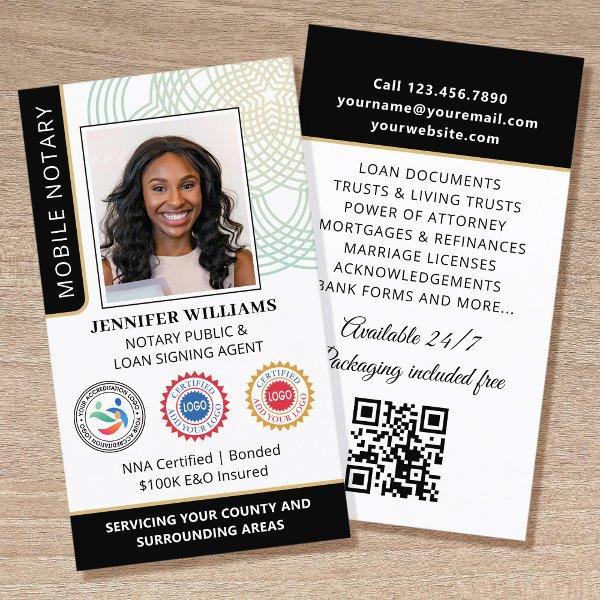 Accreditation Notary Public Photo QR Code Black